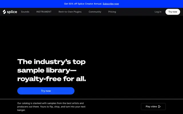 Screenshot of Royalty-Free Sounds, FX, Presets & More
