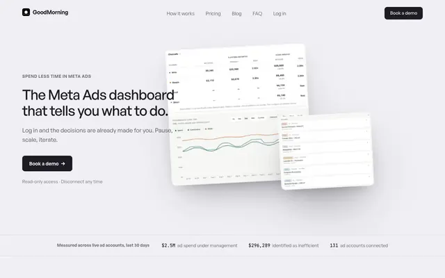 Screenshot of Meta Ads reporting software — action items, not analysis