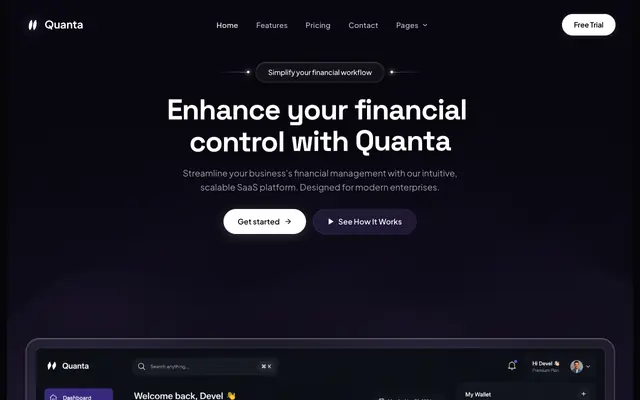 Screenshot of Quanta — Enhance Your Financial Control