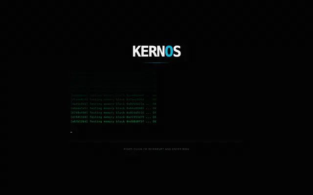 Screenshot of Kernos OS