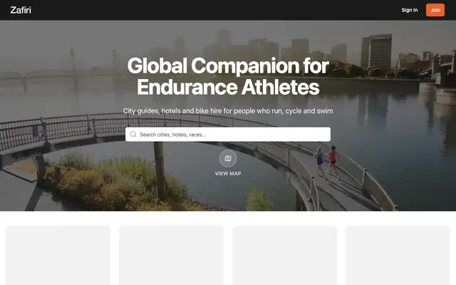 Screenshot of Zafiri - Global Companion for Endurance Athletes