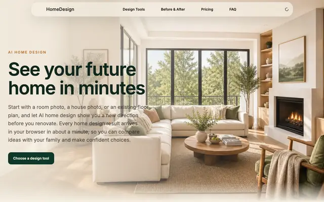 Screenshot of AI Home Design: Interior, Exterior & Floor Plan | HomeDesign