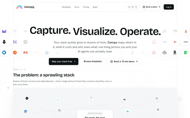 Screenshot of Canopy: Software Architecture Mapping for Teams and AI Agents