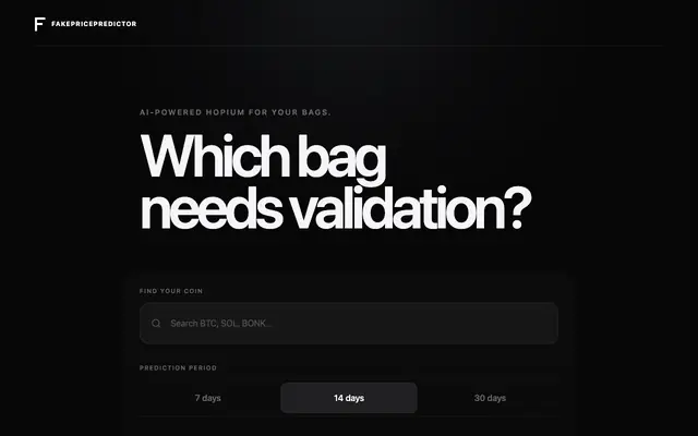 Screenshot of FakePricePredictor