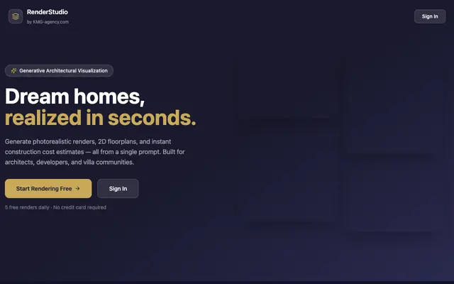Screenshot of RenderStudio