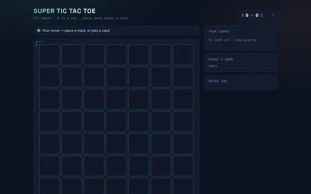 Screenshot of Super Tic Tac Toe