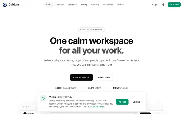Screenshot of Focura – Focus Smarter. Manage Workspaces, Projects & Teams