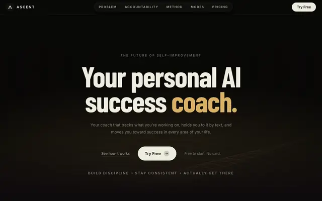 Screenshot of Ascent | The Future of Self-Improvement