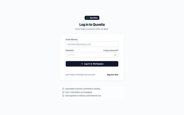 Screenshot of Quveita