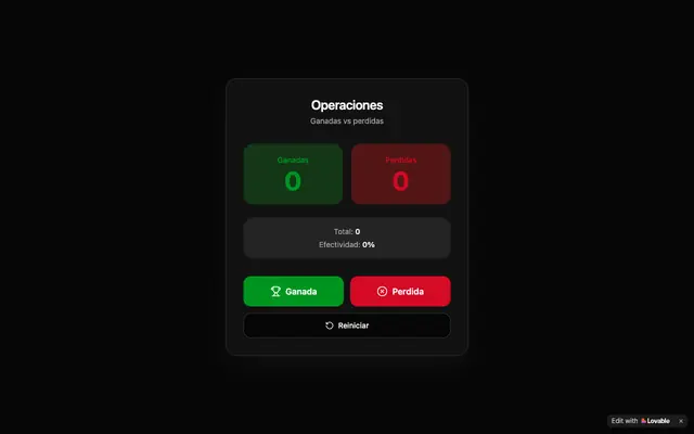 Screenshot of Contador de Operaciones