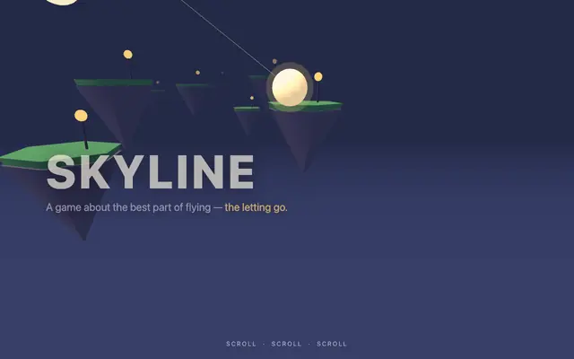 Screenshot of SKYLINE — swing above the fog | Clarity Templates