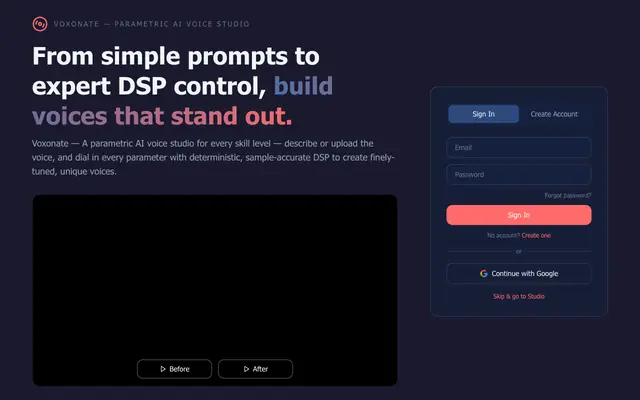Screenshot of Voxonate