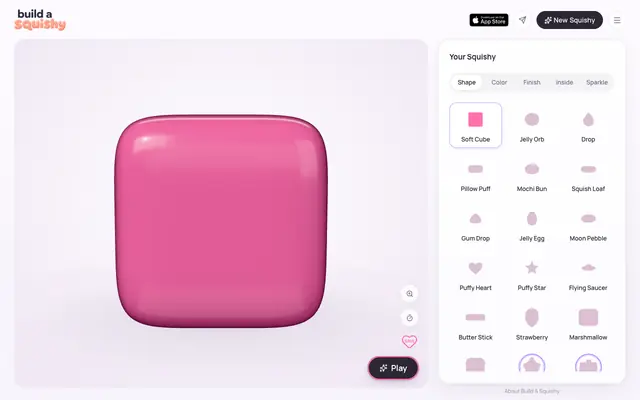 Screenshot of Build A Squishy — Make Your Own 3D Squishy Online | Free Squishy Maker