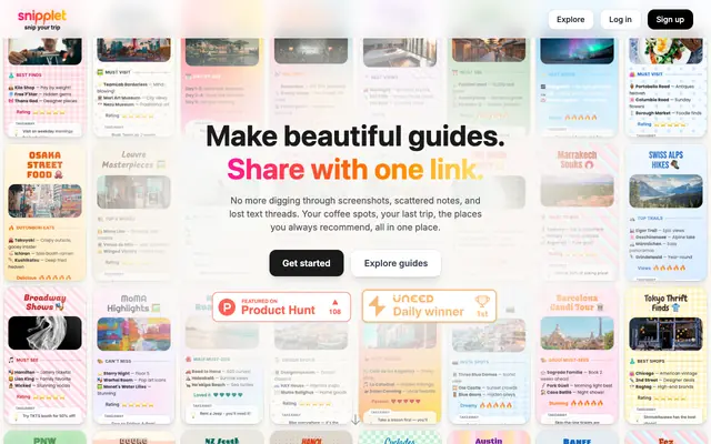 Screenshot of Snipplet