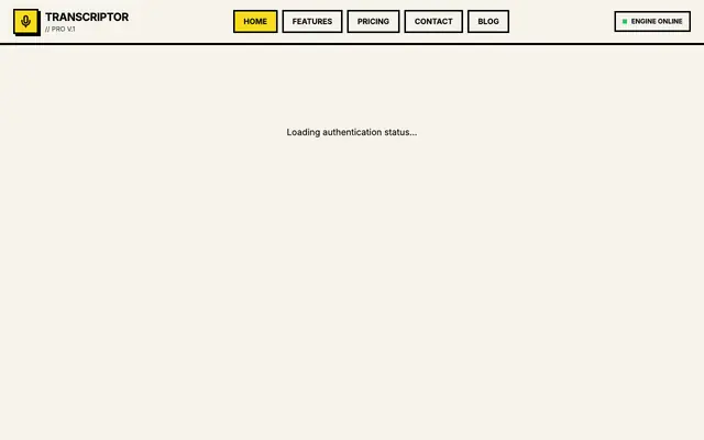 Screenshot of Transcriptor Pro — Transcribe & Repurpose Content with AI
