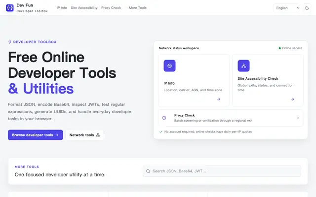 Screenshot of Dev Fun — Developer Toolbox