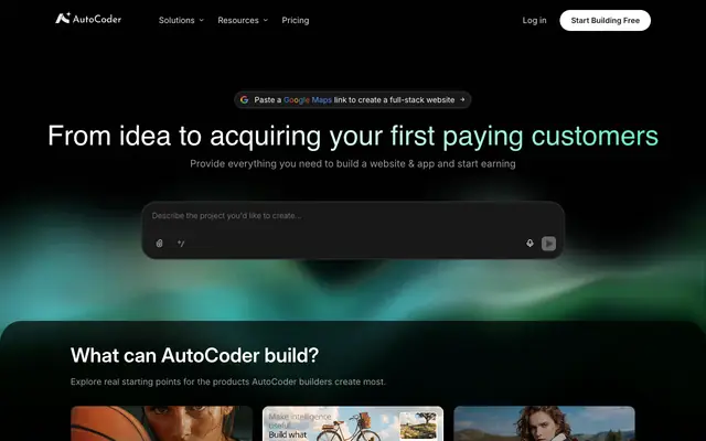 Screenshot of AutoCoder | AI App & Website Builder Without Code