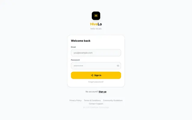 Screenshot of HiveLo