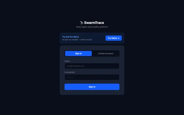 Screenshot of frontend