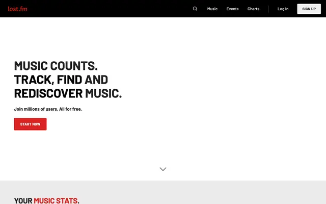 Screenshot of Last.fm | Play music, find songs, and discover artists