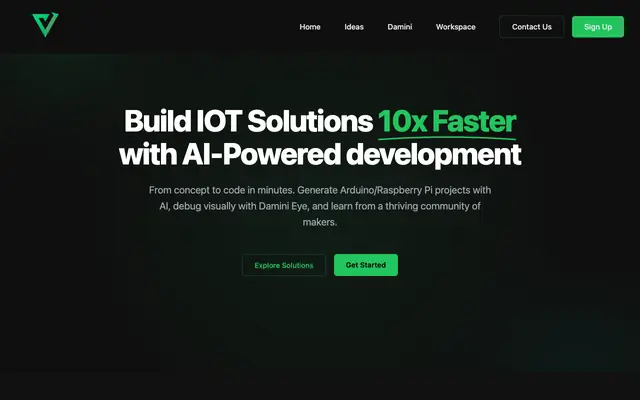 Screenshot of Voinex - #1 AI for IoT & AI-Powered IoT Development Platform