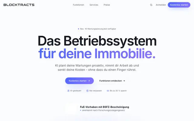 Screenshot of Blocktracts - Dein Zuhause. Endlich organisiert.