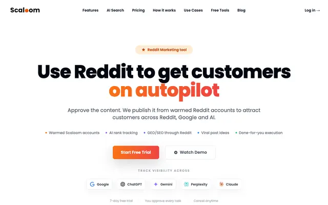 Screenshot of Use Reddit Marketing to Get Customers from Google and AI Search | Scaloom