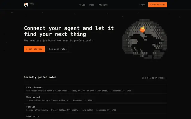 Screenshot of Ichabod — The headless professional network