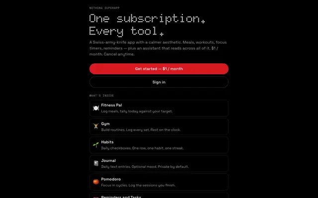 Screenshot of Nothing Superapp