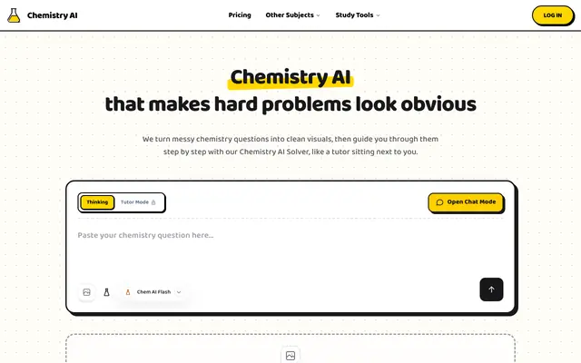 Screenshot of Chemistry AI – Free Chemistry Solver Online (Step-by-Step)