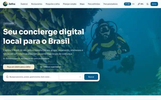 Screenshot of Jafira — things to do, services and where to eat in Ubatuba