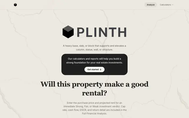 Screenshot of PLINTH — The easiest property management app for small landlords