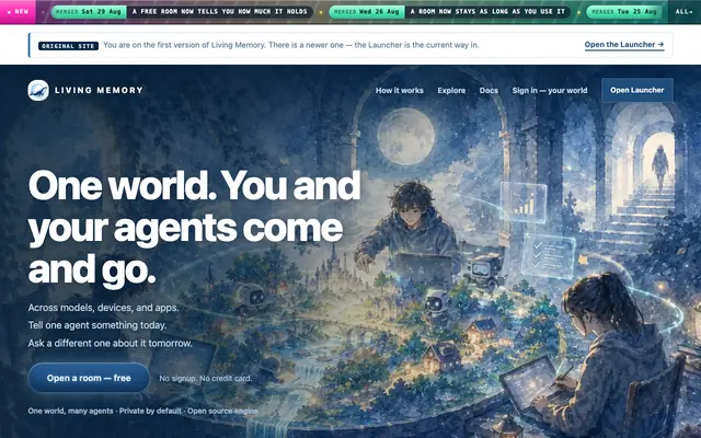 Screenshot of Living Memory Engine | Memory that follows your agents.