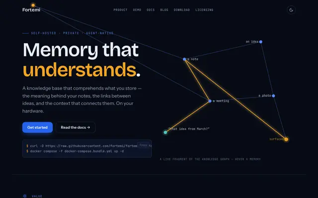 Screenshot of Fortémi — Memory that understands