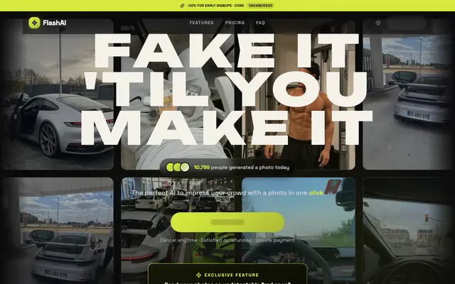 Screenshot of FlashAI — Transform Your Photos with AI