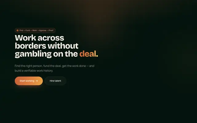 Screenshot of Worqen — Freelancers keep 100% of what they earn