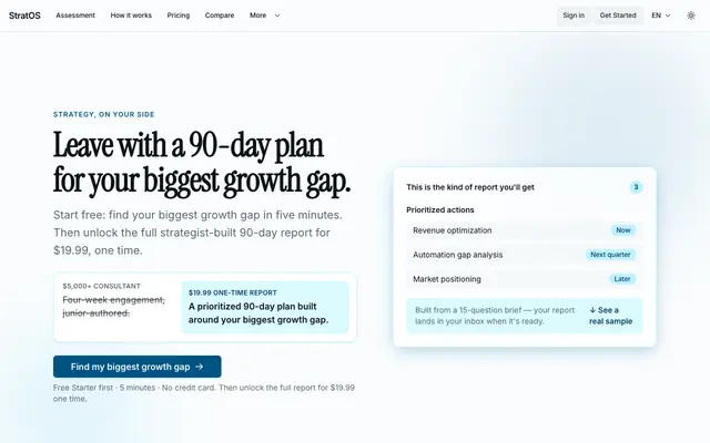 Screenshot of StratOS
