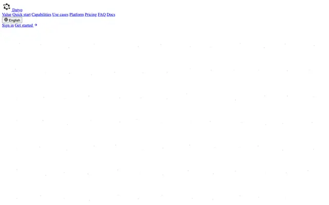 Screenshot of Datyo · The Agent-native intelligent data analytics platform