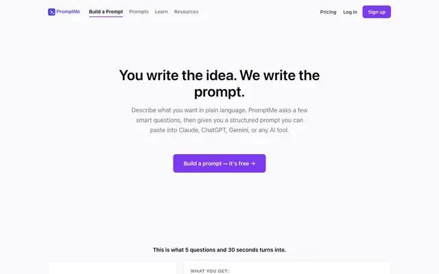 Screenshot of Prompt Builder