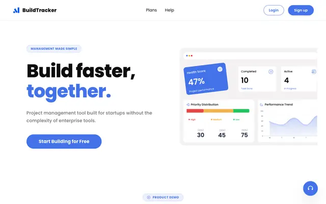 Screenshot of BuildTracker | Project Management Made Simple