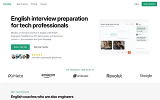 Screenshot of English Interview Preparation for Tech Professionals | Mockly English