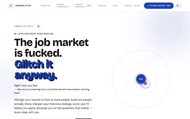 Screenshot of JobsGlitch