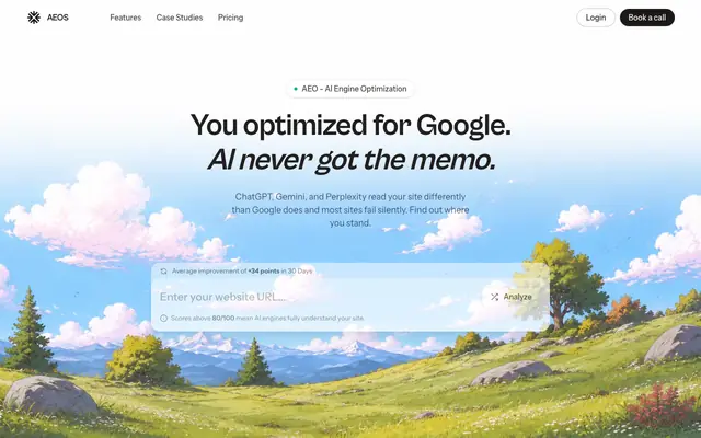Screenshot of AEOS — AI Engine Optimization