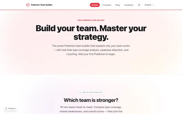 Screenshot of Pokémon Team Builder — Build, Analyze & Share Balanced Teams | Free Online Tool