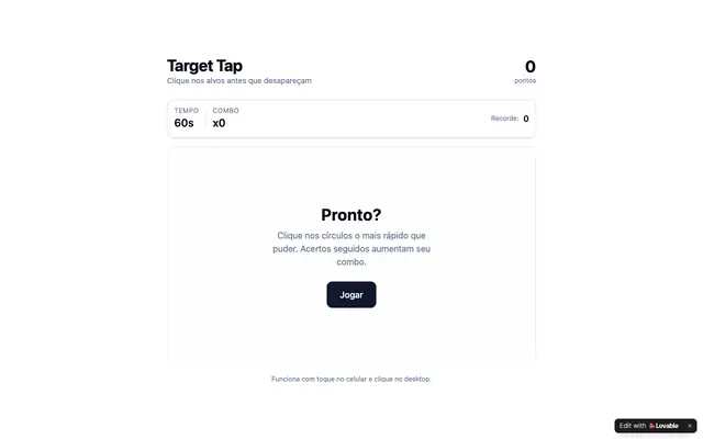 Screenshot of Target Tap - Jogo Arcade Casual