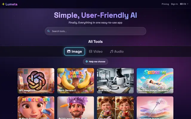 Screenshot of Lumeta | 50+ Best AI Tools