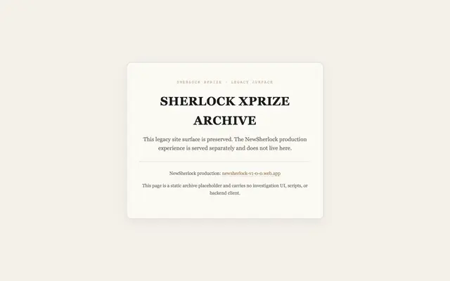 Screenshot of SHERLOCK — Find Your Work