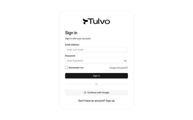 Screenshot of Tulvo