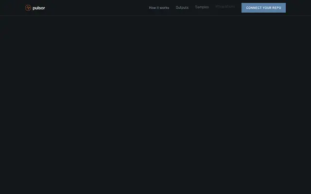 Screenshot of Pulsor - Ship the code. Then ship the story.