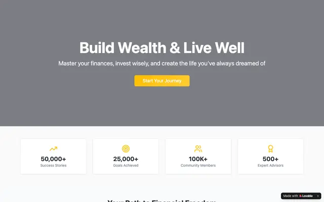 Screenshot of WealthBuilder Pro - Build Wealth & Live Well